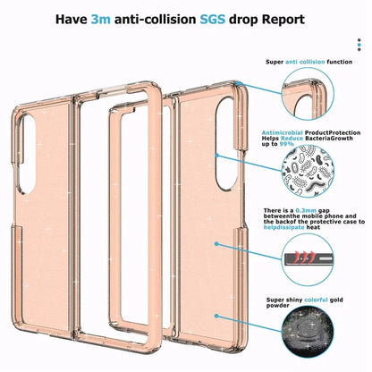For Samsung Galaxy Z Fold4 5G Folding Phone Case Glitter PC + TPU Cover
