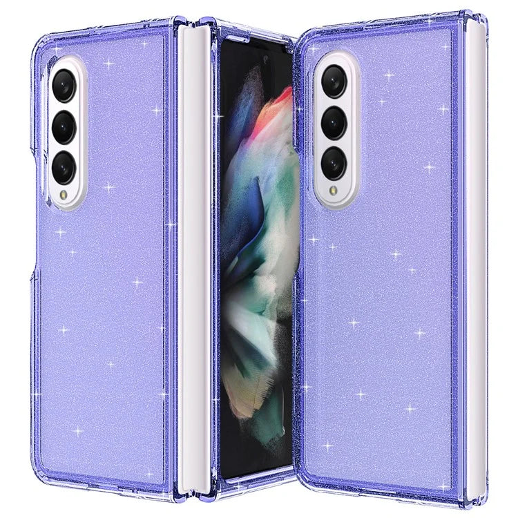 For Samsung Galaxy Z Fold4 5G Folding Phone Case Glitter PC + TPU Cover