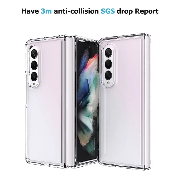 For Samsung Galaxy Z Fold4 5G Case PC+TPU Transparent Protective Phone Cover