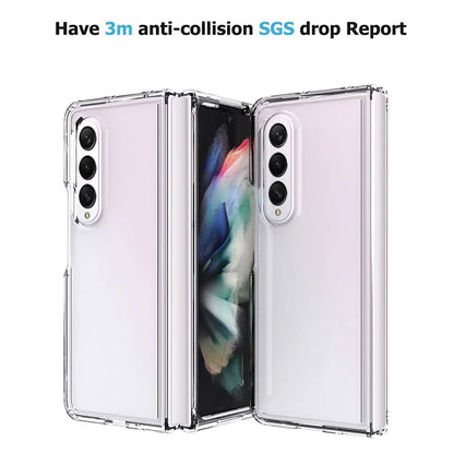 For Samsung Galaxy Z Fold4 5G Case PC+TPU Transparent Protective Phone Cover