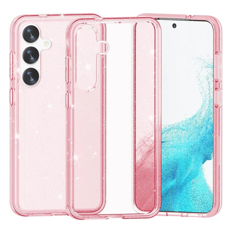 For Samsung Galaxy S24+ Case PC + TPU Shiny Glitter Phone Cover