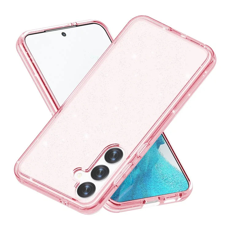 For Samsung Galaxy S24+ Case PC + TPU Shiny Glitter Phone Cover