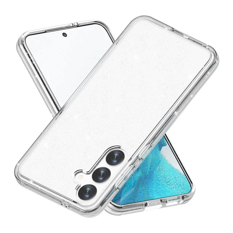 For Samsung Galaxy S24+ Case PC + TPU Shiny Glitter Phone Cover