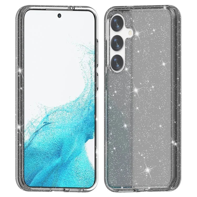 For Samsung Galaxy S24+ Case PC + TPU Shiny Glitter Phone Cover