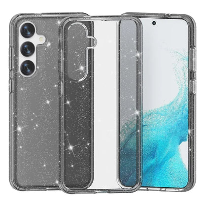 For Samsung Galaxy S24+ Case PC + TPU Shiny Glitter Phone Cover