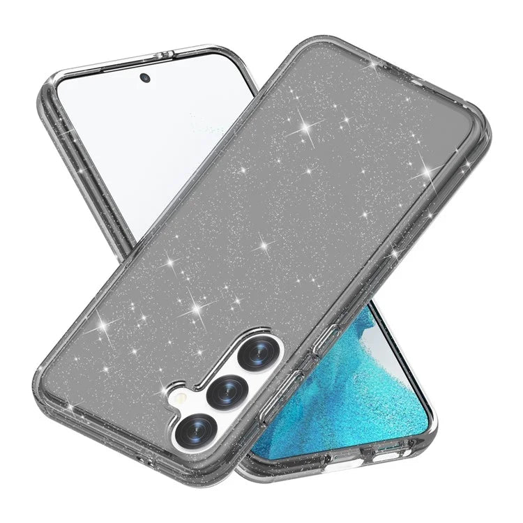 For Samsung Galaxy S24+ Case PC + TPU Shiny Glitter Phone Cover