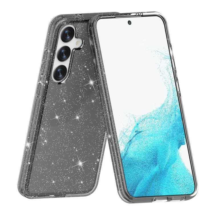 For Samsung Galaxy S24+ Case PC + TPU Shiny Glitter Phone Cover