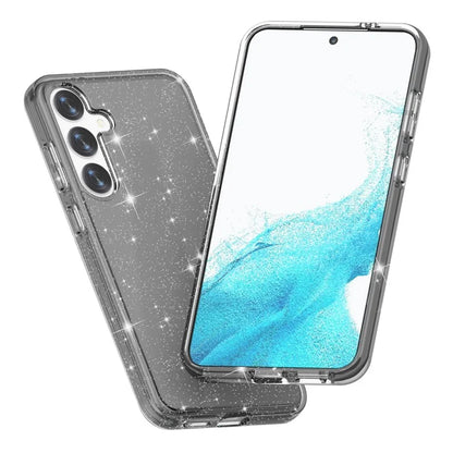 For Samsung Galaxy S24+ Case PC + TPU Shiny Glitter Phone Cover