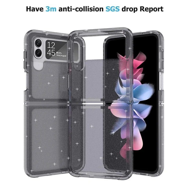 For Samsung Galaxy Z Flip3 5G Case Shiny Glitter PC + TPU Folding Phone Cover