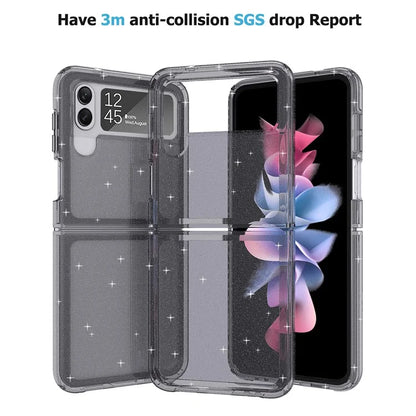 For Samsung Galaxy Z Flip3 5G Case Shiny Glitter PC + TPU Folding Phone Cover
