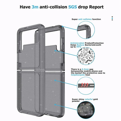 For Samsung Galaxy Z Flip3 5G Case Shiny Glitter PC + TPU Folding Phone Cover