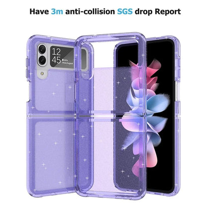 For Samsung Galaxy Z Flip3 5G Case Shiny Glitter PC + TPU Folding Phone Cover