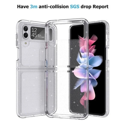 For Samsung Galaxy Z Flip3 5G Case Shiny Glitter PC + TPU Folding Phone Cover