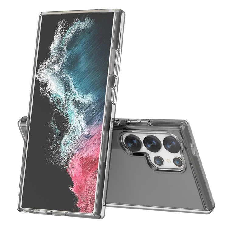 For Samsung Galaxy S24 Ultra Clear Case PC+TPU Anti-scratch Phone Cover