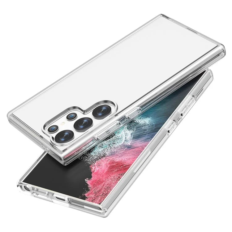 For Samsung Galaxy S24 Ultra Clear Case PC+TPU Anti-scratch Phone Cover