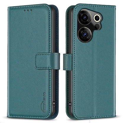 BINFEN COLOR BF17 For Transsion Tecno Camon 20 Premier 5G Case PU Leather Support Stand Phone Cover