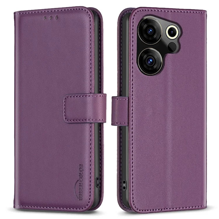 BINFEN COLOR BF17 For Transsion Tecno Camon 20 Premier 5G Case PU Leather Support Stand Phone Cover