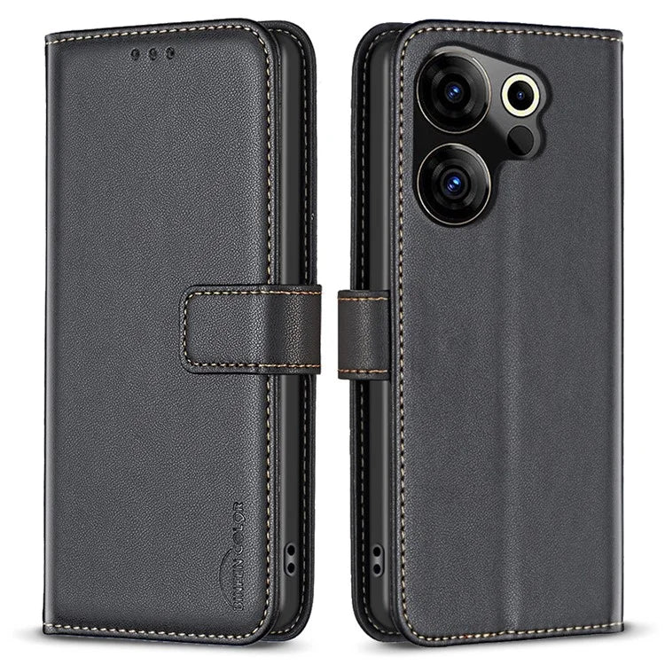BINFEN COLOR BF17 For Transsion Tecno Camon 20 Premier 5G Case PU Leather Support Stand Phone Cover