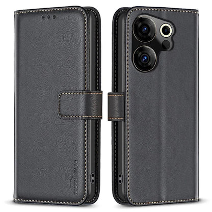 BINFEN COLOR BF17 For Transsion Tecno Camon 20 Premier 5G Case PU Leather Support Stand Phone Cover