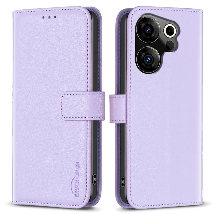 BINFEN COLOR BF17 For Transsion Tecno Camon 20 Premier 5G Case PU Leather Support Stand Phone Cover
