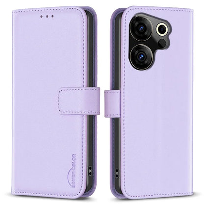 BINFEN COLOR BF17 For Transsion Tecno Camon 20 Premier 5G Case PU Leather Support Stand Phone Cover
