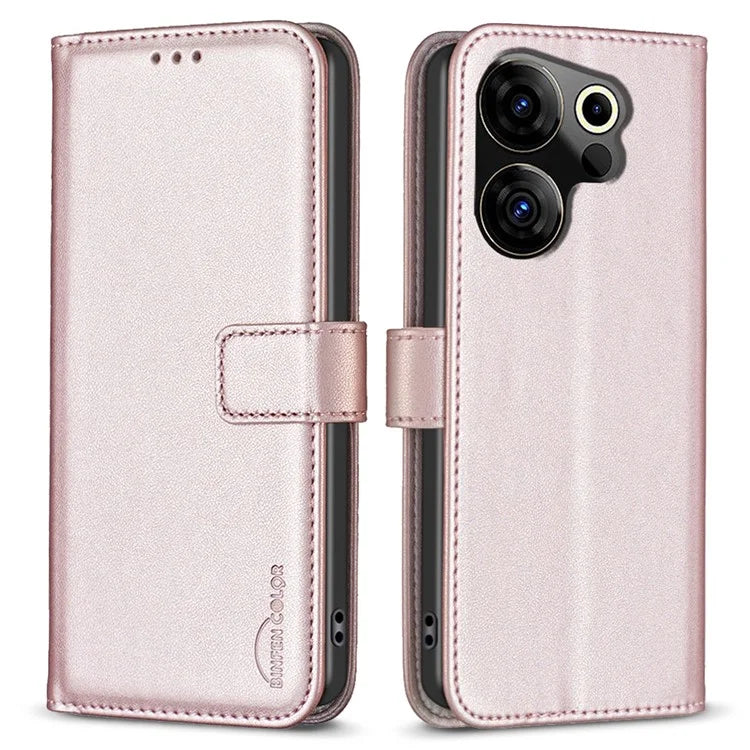 BINFEN COLOR BF17 For Transsion Tecno Camon 20 Premier 5G Case PU Leather Support Stand Phone Cover