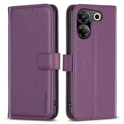 BINFEN COLOR BF17 For Transsion Tecno Camon 20 Pro 5G Case PU Leather Wallet Phone Cover