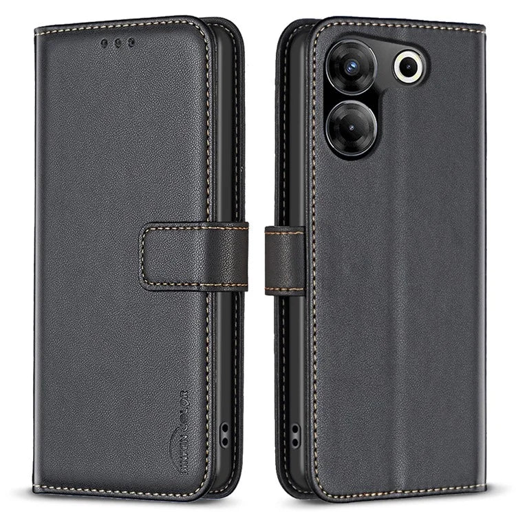 BINFEN COLOR BF17 For Transsion Tecno Camon 20 Pro 5G Case PU Leather Wallet Phone Cover