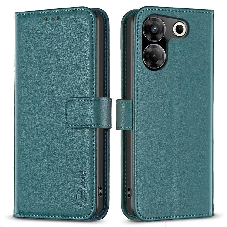 BINFEN COLOR BF17 For Transsion Tecno Camon 20 Pro 5G Case PU Leather Wallet Phone Cover
