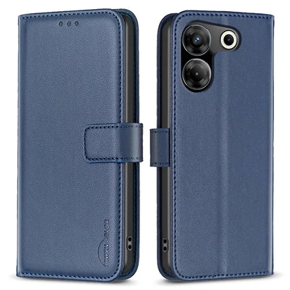 BINFEN COLOR BF17 For Transsion Tecno Camon 20 Pro 5G Case PU Leather Wallet Phone Cover