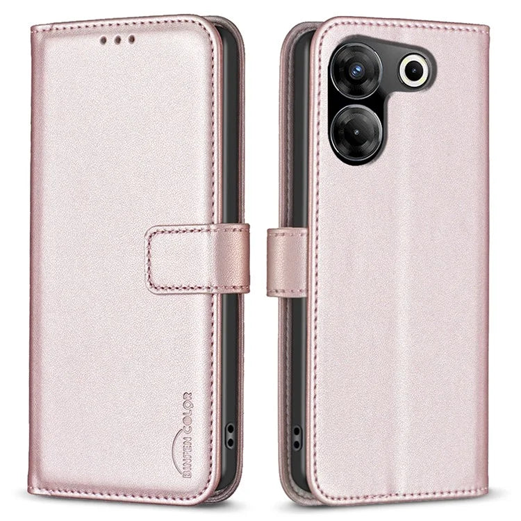 BINFEN COLOR BF17 For Transsion Tecno Camon 20 Pro 5G Case PU Leather Wallet Phone Cover