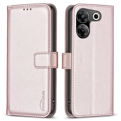BINFEN COLOR BF17 For Transsion Tecno Camon 20 Pro 5G Case PU Leather Wallet Phone Cover