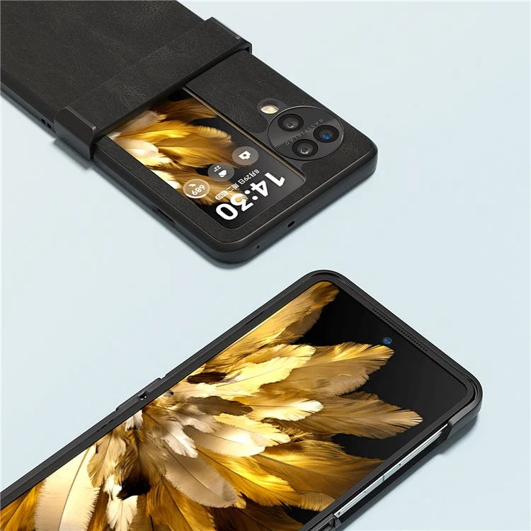 ABEEL For Oppo Find N3 Flip 5G Hinge Protection Case Vintage Phone Back Cover