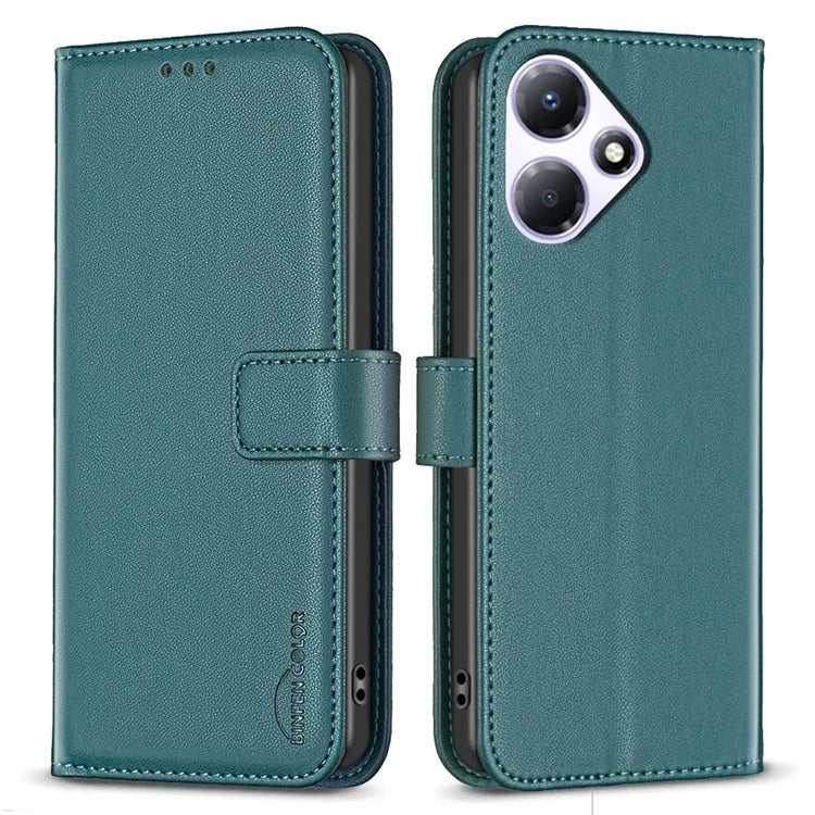 BINFEN COLOR BF17 For Transsion Infinix Hot 30 Play NFC 4G Cell Phone Cases Leather Stand Anti-drop Cover