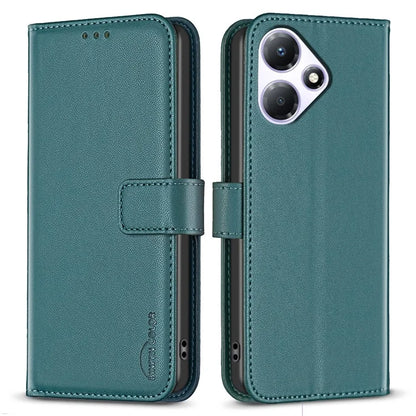 BINFEN COLOR BF17 For Transsion Infinix Hot 30 Play NFC 4G Cell Phone Cases Leather Stand Anti-drop Cover