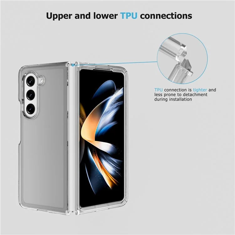 For Samsung Galaxy Z Fold5 5G Case PC+TPU Clear Folding Phone Cover