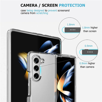 For Samsung Galaxy Z Fold5 5G Case PC+TPU Clear Folding Phone Cover