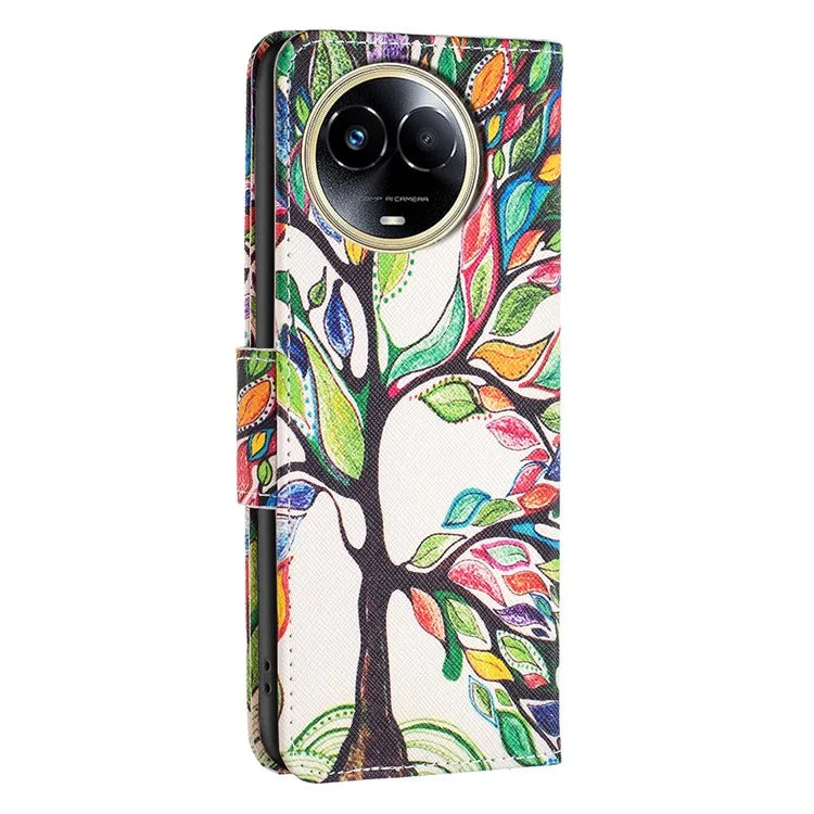 For Realme 11 5G (Global) Case PU Leather Pattern Printing Wallet Phone Cover