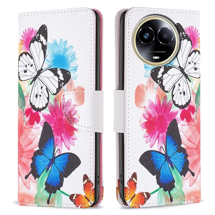For Realme 11 5G (Global) Case PU Leather Pattern Printing Wallet Phone Cover