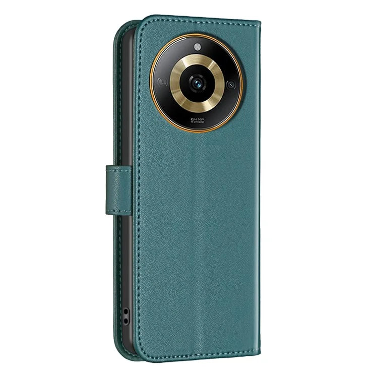 BINFEN COLOR BF17 For Realme 11 4G Shockproof Case PU Leather Flip Wallet Phone Cover