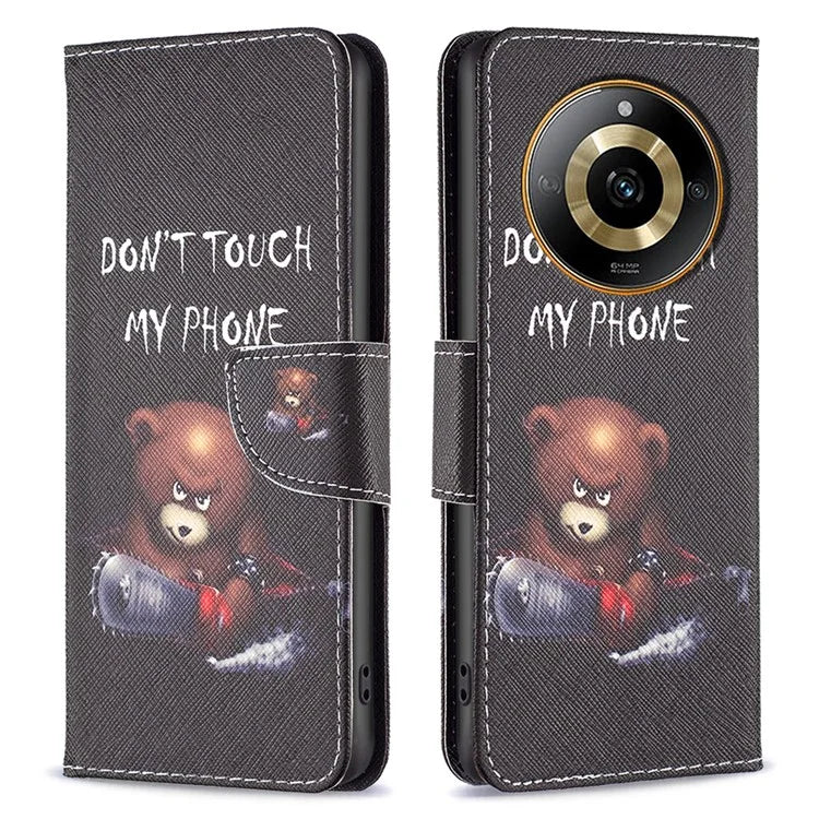 For Realme 11 4G Case Anti-Drop Wallet Phone Case Pattern Printed PU Leather Flip Cover