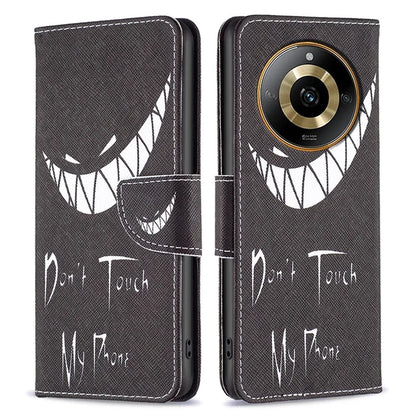 For Realme 11 4G Case Anti-Drop Wallet Phone Case Pattern Printed PU Leather Flip Cover