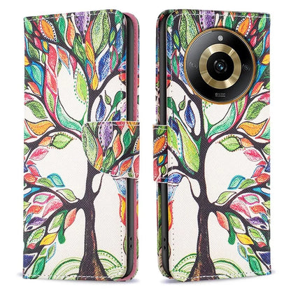 For Realme 11 4G Case Anti-Drop Wallet Phone Case Pattern Printed PU Leather Flip Cover