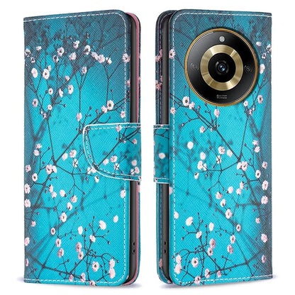 For Realme 11 4G Case Anti-Drop Wallet Phone Case Pattern Printed PU Leather Flip Cover