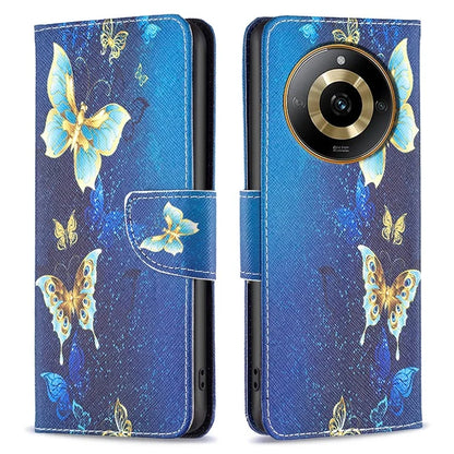For Realme 11 4G Case Anti-Drop Wallet Phone Case Pattern Printed PU Leather Flip Cover