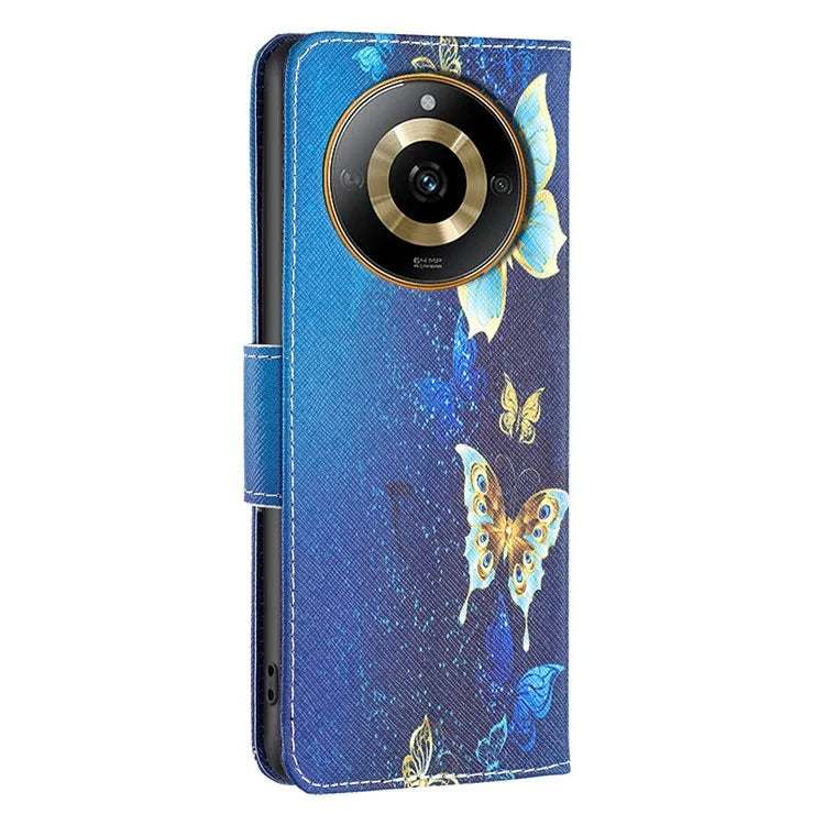 For Realme 11 4G Case Anti-Drop Wallet Phone Case Pattern Printed PU Leather Flip Cover