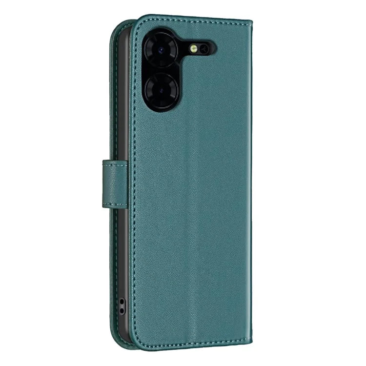 BINFEN COLOR BF17 For Transsion Tecno Pova 5 Pro 5G Case Leather Wallet Cellphone Cover with Stand