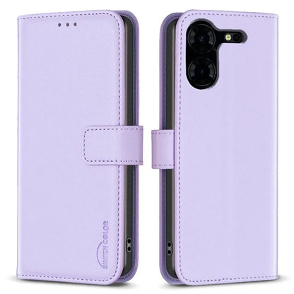 BINFEN COLOR BF17 For Transsion Tecno Pova 5 Pro 5G Case Leather Wallet Cellphone Cover with Stand