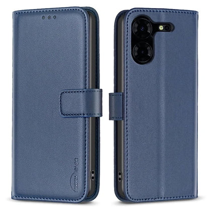 BINFEN COLOR BF17 For Transsion Tecno Pova 5 Pro 5G Case Leather Wallet Cellphone Cover with Stand