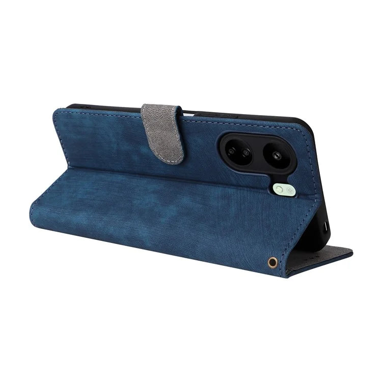 For Xiaomi Poco C65 4G / Redmi 13C Cell Phone Case with Strap PU Leather RFID Blocking Cover